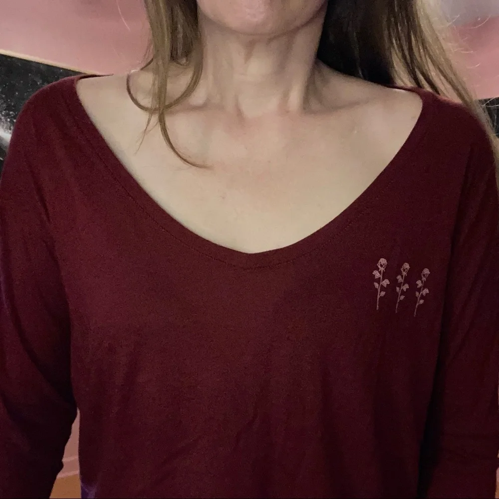NWT Pink VS long sleeve crop top